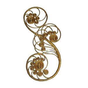 Homco Products Burwood Gold Swirl Metal Wall Art Sculpture